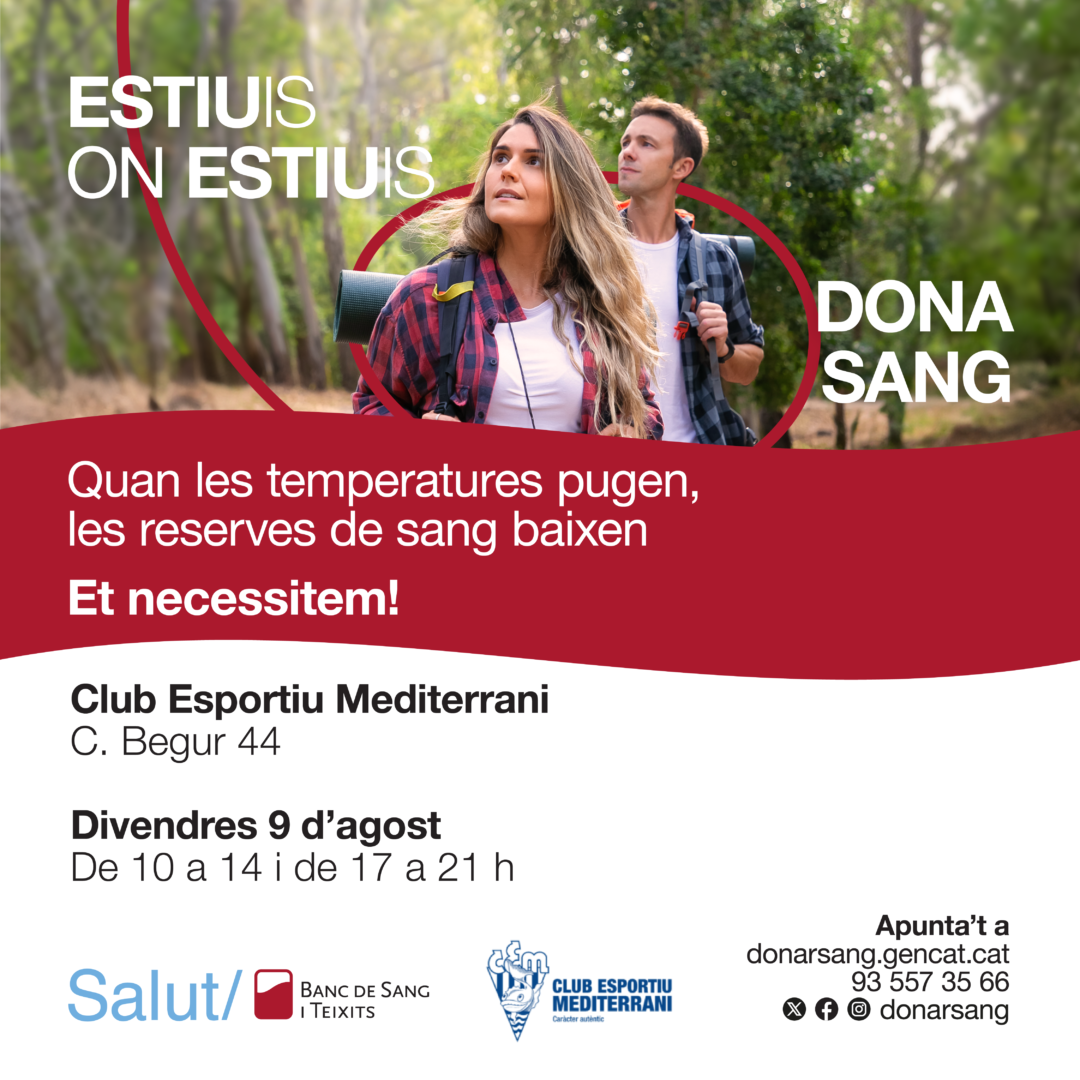 Vine a donar sang agost 2024