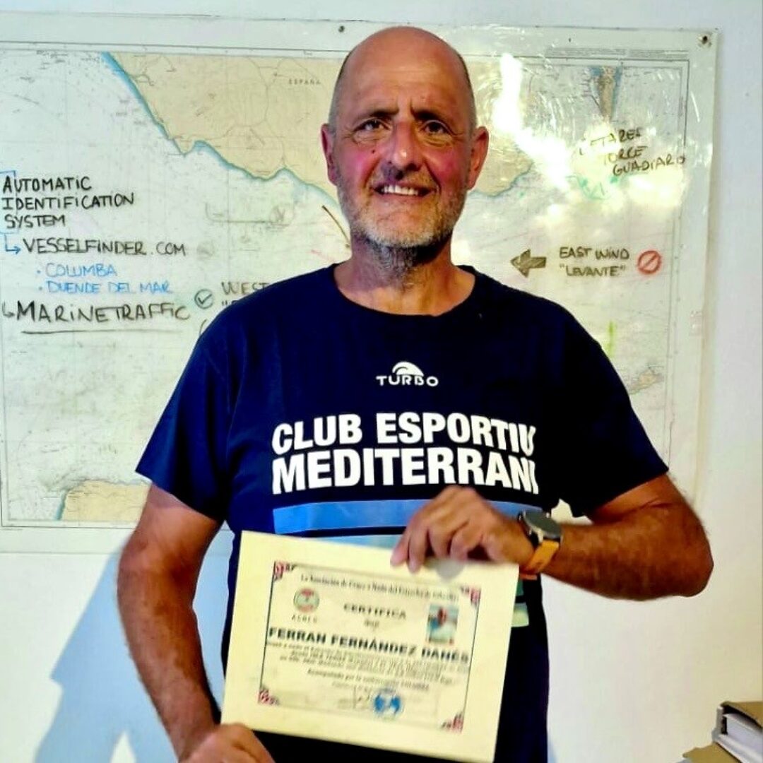 Ferran Fernández creua l’Estret de Gibraltar