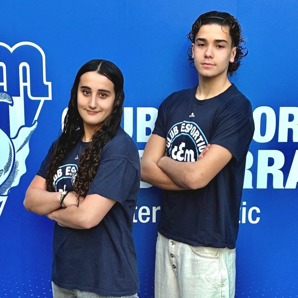 Txell Tena i Arnau Pérez amb la Selecció Catalana