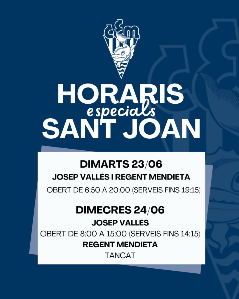 Horaris especials Sant Joan