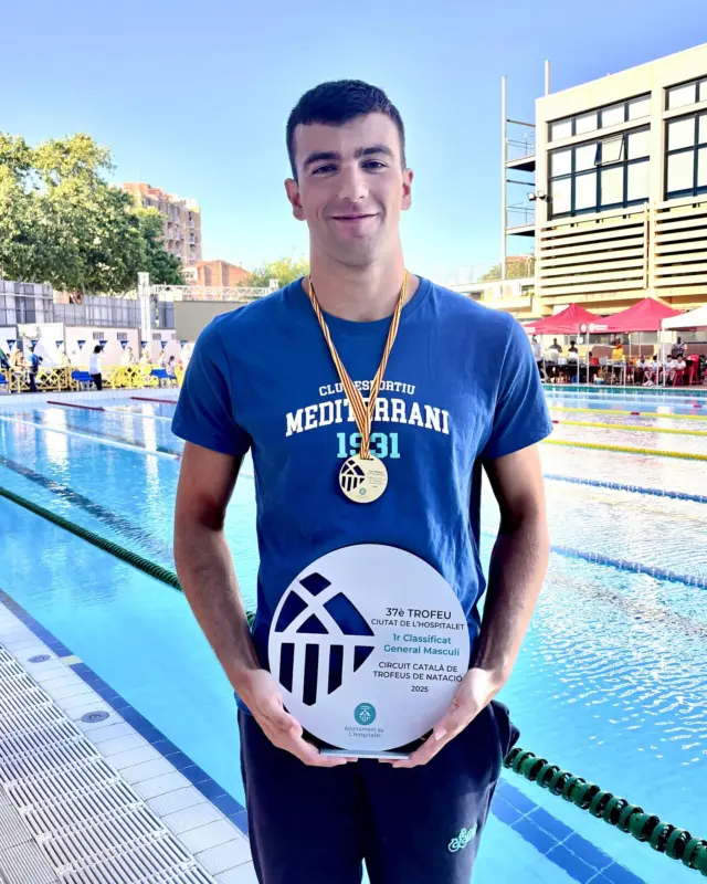 𝟑𝟕𝐞̀ 𝐓𝐑𝐎𝐅𝐄𝐔 𝐂𝐈𝐔𝐓𝐀𝐓 𝐃𝐄 𝐋’𝐇𝐎𝐒𝐏𝐈𝐓𝐀𝐋𝐄𝐓 🏆

Aquest dissabte s’ha disputat el XXXVII Trofeu Ciutat de L’Hospitalet, 6a etapa del Circuit Català de Trofeus de Natació 🏊‍♀️

𝐀𝐝𝐫𝐢𝐚́𝐧 𝐝𝐞𝐥 𝐑𝐞𝐲 s’ha classificat 𝐩𝐫𝐢𝐦𝐞𝐫 de la general masculina segons la Taula de Millor Rendiment per punts pel seu temps als 50m lliure (22.70) 🥇

𝐂𝐚𝐫𝐥𝐨𝐬 𝐎𝐫𝐭𝐢𝐳 ha estat 𝐭𝐞𝐫𝐜𝐞𝐫 per la seva marca als 1500m lliure (16:00.47) 🥉
 
𝐌𝐞́𝐬 𝐩𝐨𝐝𝐢𝐬
Laura Amor
🥇 50m lliure 27.25

Carlos Ortiz
🥇 200m esquena 2:08.93

Victor Pottier
🥇 200m braça 2:22.82

Ander Arruabarrena
🥈 200m esquena 2:11.23

Julen Del Rey
🥈 50m braça 30.24

Chiara Camesasca
🥉 50m lliure 27.81

Isabel Noda
🥉 50m braça 34.84

Esther Morillo
🥉 50m papallona 32.64

Carla Tarrats
🥉 200m esquena 2:29.22

Roger Carné
🥉 200m esquena 2:16.21

#cemediterrani #natació #CCTN